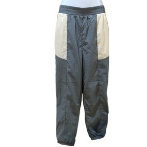 Fabletics Jaylee Color Block‎ Track Pants Storm Cream Grey Stylish Size Large
